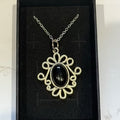 Midnight Filigree Victorian-Style Pendant