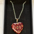 Ruby Garden Millefiori Heart Necklace