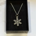 Silver Geometric Snowflake Pendant