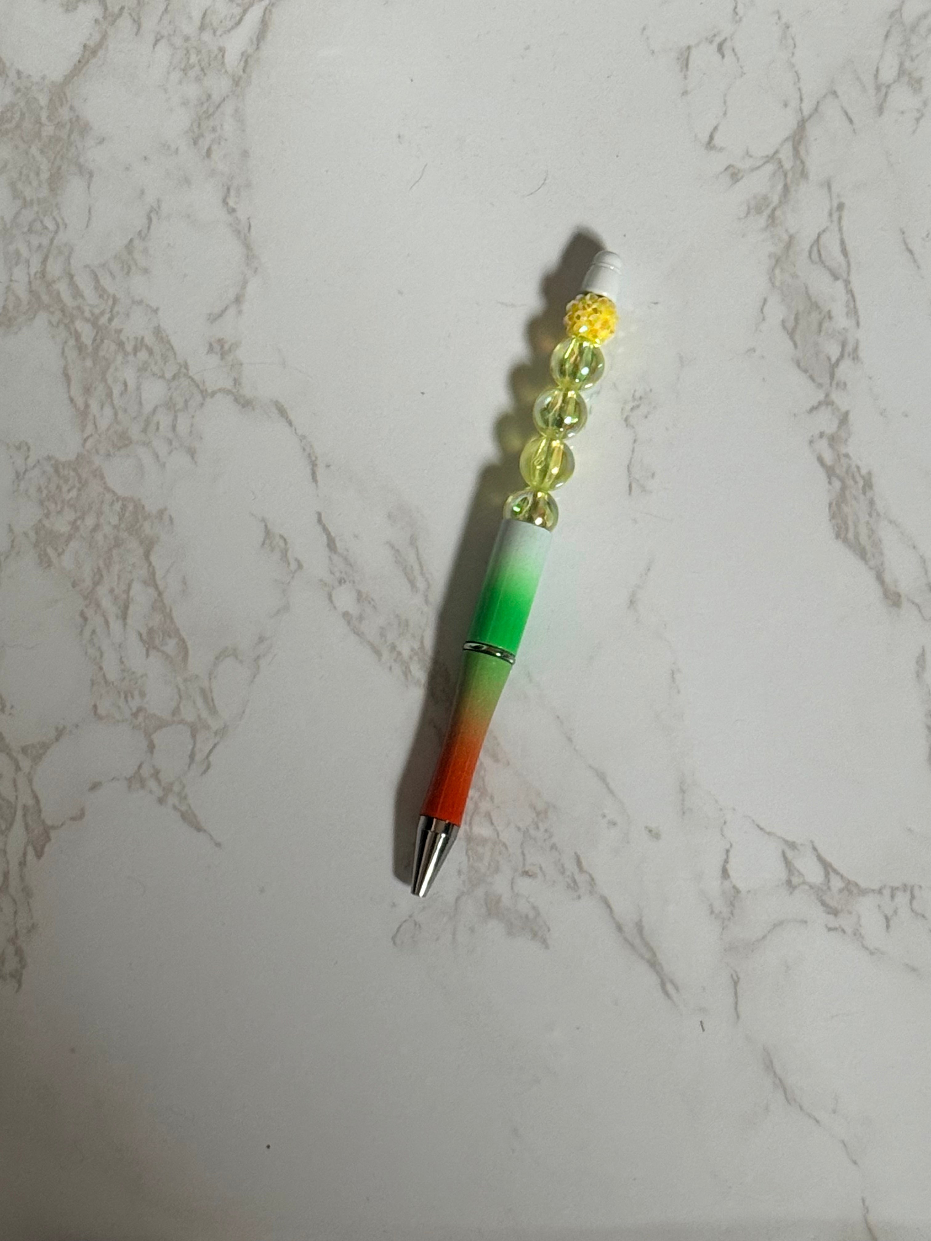 Sun-Kissed Citrus Beaded Pen