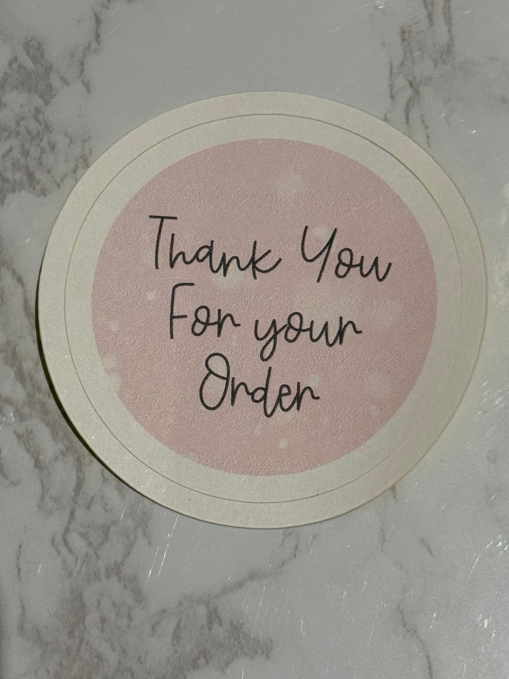 Pink Thank You Sticker - Pack of 12